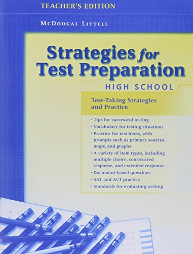 9780618218080: Strategies for Test Preparation: High School, Teacher's Edition