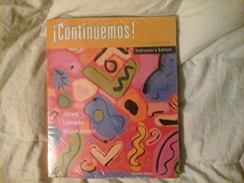 Imagen de archivo de Continuemos - Intermediate Spanish Teacher's Edition (Spanish Edition) a la venta por Front Cover Books