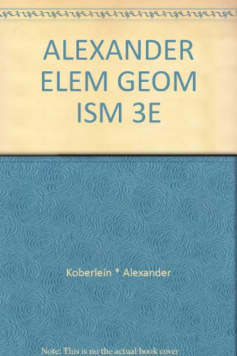 Beispielbild fr ALEXANDER EL GEOM ISM 3E-ST CHARLES zum Verkauf von Better World Books