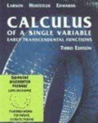 9780618226870: Calculus of a Single Variable: Early Transcendental Functions