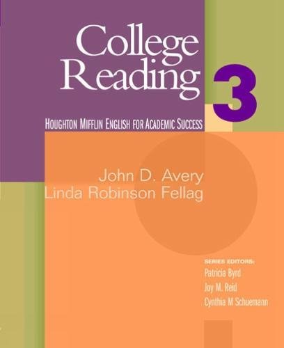 Beispielbild fr College Reading 3: Houghton Mifflin English for Academic Success zum Verkauf von Wonder Book
