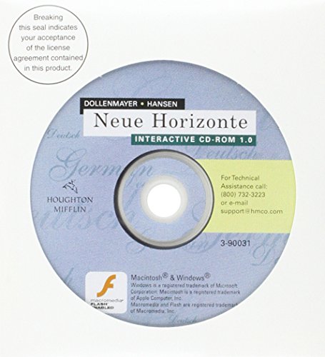 CD-ROM for Dollenmayer/Hansen's Neue Horizonte, 6th (9780618241330) by Dollenmayer, David; Hansen, Thomas