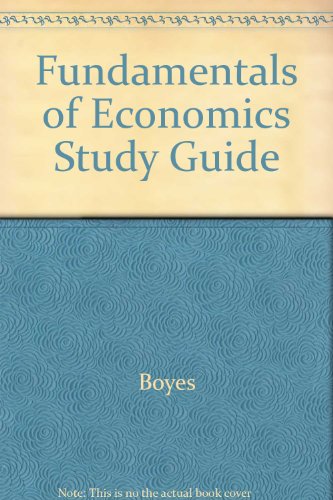 Imagen de archivo de Study Guide with Manual for Boyes/Melvin's Fundamentals of Economics, 2nd a la venta por HPB-Red