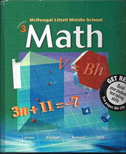 Stock image for McDougal Littell Middle School Math, Course 3, Teacher's Edition for sale by GF Books, Inc.