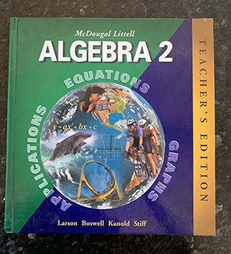 Imagen de archivo de McDougal Littell Algebra 2: Applications, Equations, Graphs, Teacher's Edition a la venta por HPB-Red