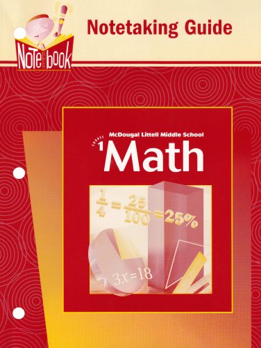 9780618250356: McDougal Littell Middle School Math, Course 1: Notetaking Guide, Student Edition