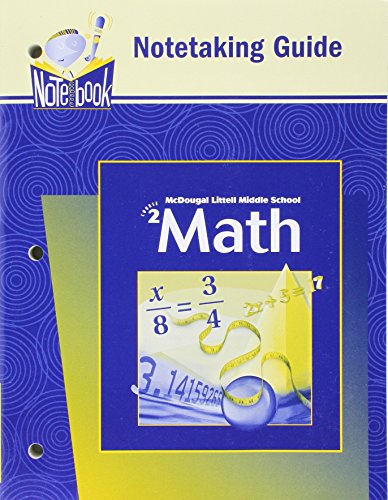 Stock image for McDougal Littell Middle School Math, Course 2: Notetaking Guide, Student Edition for sale by SecondSale