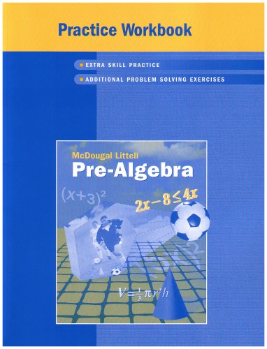 9780618257522: McDougal Littell Pre-Algebra: Practice Workbook, Student Edition
