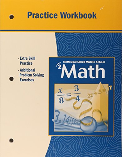 9780618257553: McDougal Littell Middle School Math, Course 2: Practice Workbook, Student Edition