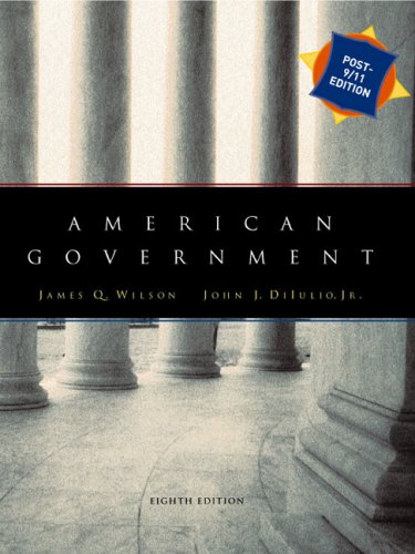 Imagen de archivo de American Government : Post September Eleventh a la venta por Better World Books