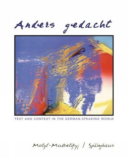 Stock image for Anders Gedacht : Text and Context in the German-Speaking World for sale by Better World Books: West