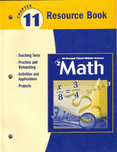 Stock image for McDougal Littell Middle School Math Course 2: Resource Book Chapter 11 for sale by BookHolders