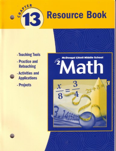 Stock image for McDougal Littell Middle School Math Course 2: Resource Book Chapter 13 for sale by BookHolders