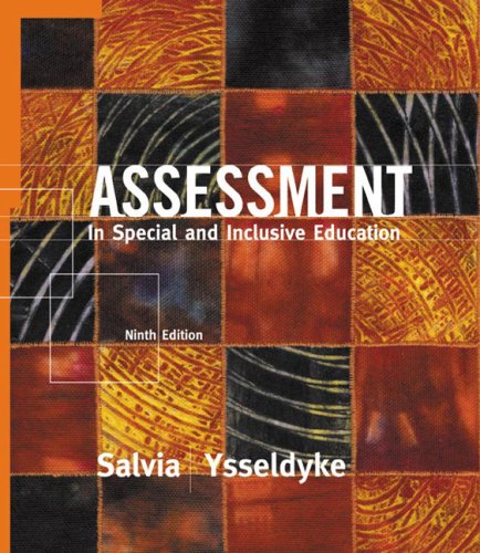 Stock image for Assessment : In Special and Inclusive Education for sale by Better World Books