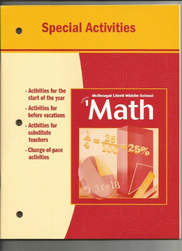 Stock image for McDougal Littell Middle School Math: Special Activities Book Book 1 for sale by Nationwide_Text