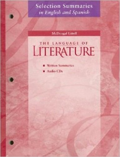 Beispielbild fr The Language of Literature: Selection Summaries in English zum Verkauf von BookHolders