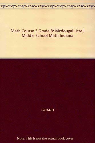 9780618291441: Math Course 3 Grade 8: Mcdougal Littell Middle School Math Indiana