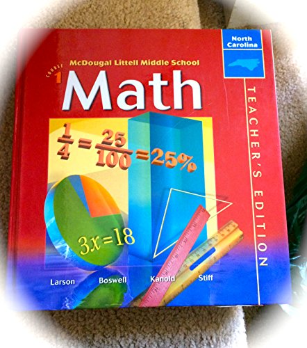 9780618293780: McDougal Littell Middle School Math North Carolina: Teachers Edition Course 1 2004