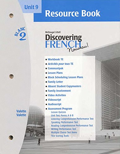 Stock image for Discovering French Nouveau (Unit 9 Resource Book, Blanc 2) for sale by HPB-Diamond