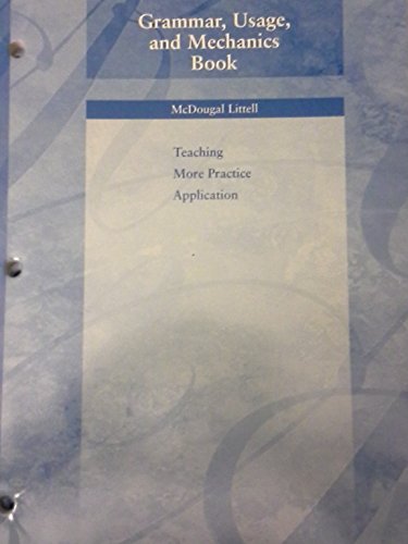 Stock image for McDougal Littell Language of Literature: Grammar, Usage, and Mechanics Workbook Grade 10 for sale by ThriftBooks-Atlanta