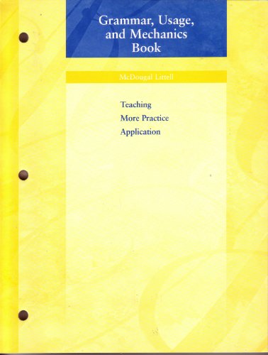 9780618303946: Grammar, Usage, and Mechanics Book (McDougal Littell Language of Literature)