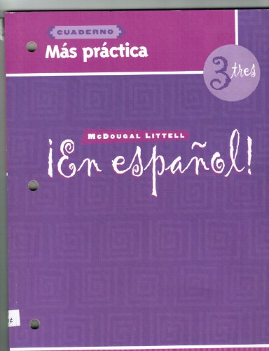 9780618304622: En Espanol: Level 3 Mas Practica Cuaderno (Spanish Edition)