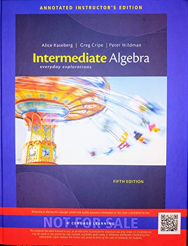 Stock image for Intermediate Algebra- Instructor's Annotated Edition for sale by ThriftBooks-Atlanta