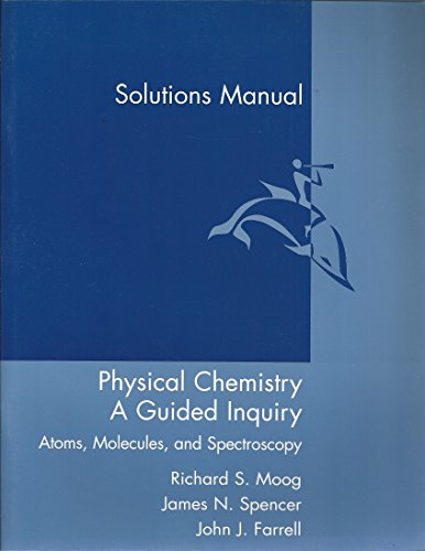 Imagen de archivo de Physical Chemistry Complete Solutions Manual a la venta por Solr Books