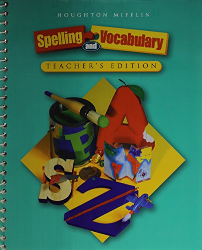 Stock image for Houghton Mifflin Spelling And Vocabulary, Grade 1: Teacher's Edition With Teacher's Resources On Factory Sealed CD-ROM And Letter And Word Cards For Sorting On Factory Sealed CD-ROM (2004 Copyright) for sale by ~Bookworksonline~