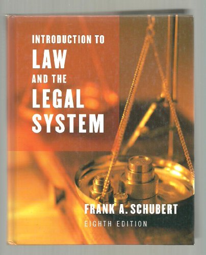 Stock image for Introduction to Law and the Legal System for sale by Book Deals