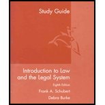 Stock image for Study Guide for Schubert's Introduction to Law and the Legal System, 8th for sale by SecondSale