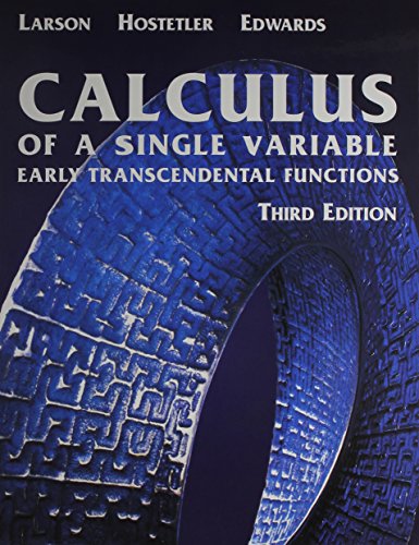 9780618313471: Calculus: Early Transcendental Functions Single Variable With Resource Cd-rom, 3rd Ed + Smarthinking