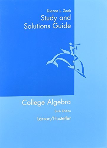 Stock image for College Algebra, 6th edition (Study and Solutions Guide) for sale by HPB-Red