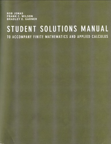 9780618333004: Finite Mathematics and Applied Calculus: Student Solutions Manual