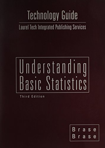 Imagen de archivo de Technology Guide for Brase/Brase's Understanding Basic Statistics, Brief, 3rd a la venta por Wonder Book