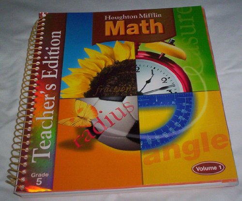 9780618338672: Houghton Mifflin Math, Teacher's Edition, Vol.1, Grade 5
