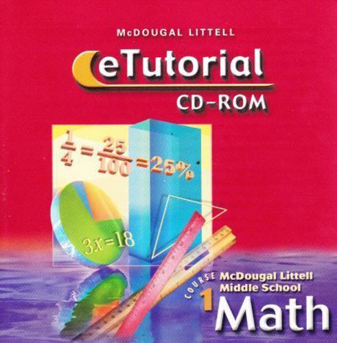 Stock image for McDougal Littell Middle School Math, Course 1: eTutorial CD-ROM for sale by JR Books