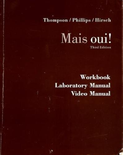 Stock image for Workbook/ Laboratory/ Video Manual : Used with . Thompson-Mais Oui! for sale by Better World Books: West