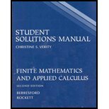 Stock image for Student Solutions Manual: Used with .Berresford-Finite Mathematics and Applied Calculus for sale by Kell's Books
