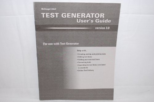 Stock image for Test Generator User's Guide Version 3.0 for sale by BookHolders