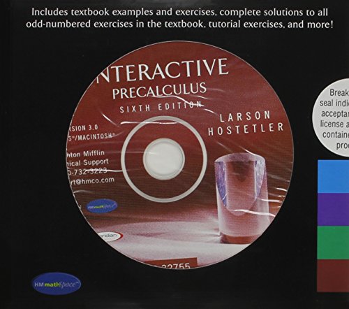 Interactive 3.0 CD-ROM for Larsonâ€™s Precalculus, 6th (9780618375875) by Larson, Ron; Hostetler, Robert P.