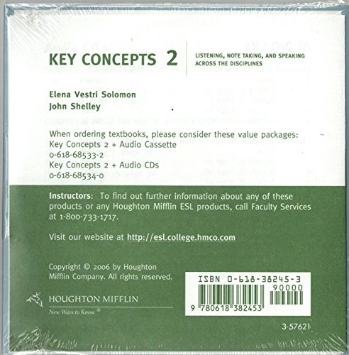 9780618382453: Key Concepts 2: Listening, Note Taking and Speaking Across the Disciplines