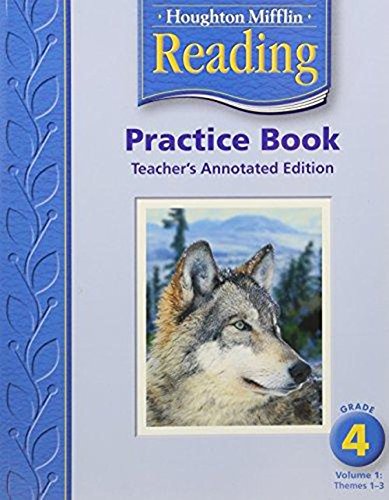 9780618384884: Houghton Mifflin Reading Practice Book - Teacher's Edition: Grade 4 Volume 1