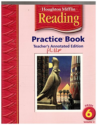 9780618384938: Houghton Mifflin Reading Practice Book - Teacher's Edition: Grade 6 Volume 2