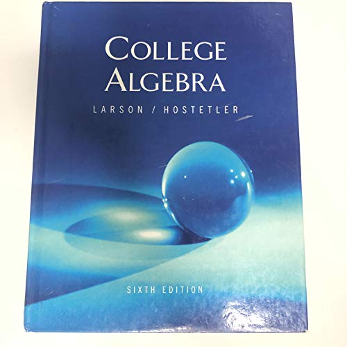 9780618386499: College Algebra