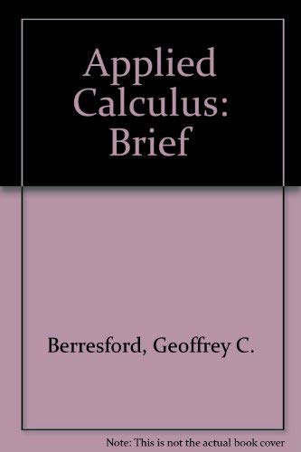 Stock image for Applied Calculus: Brief for sale by HPB-Red