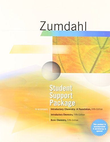 Imagen de archivo de Student Support Package for Zumdahl's Introductory Chemistry: A Foundation, 5th a la venta por SecondSale