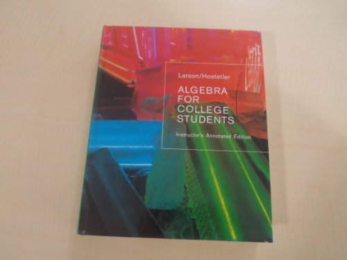 Algebra for College Students : Instructor's Annotated Edition