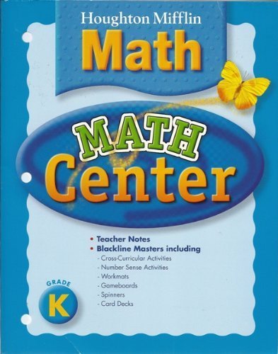 Imagen de archivo de Houghton Mifflin Math, Grade K: Math Center (2004 Copyright) a la venta por ~Bookworksonline~