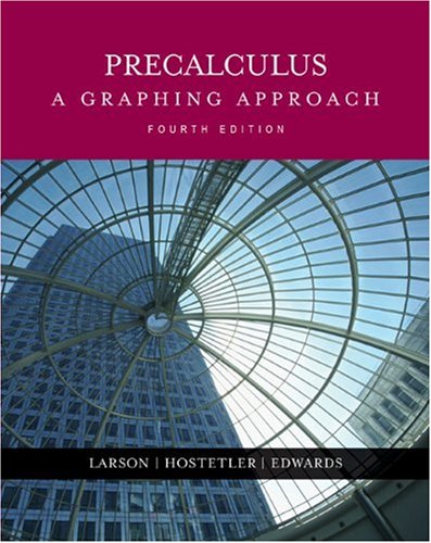Beispielbild fr Precalculus: A Graphing Approach zum Verkauf von Books of the Smoky Mountains
